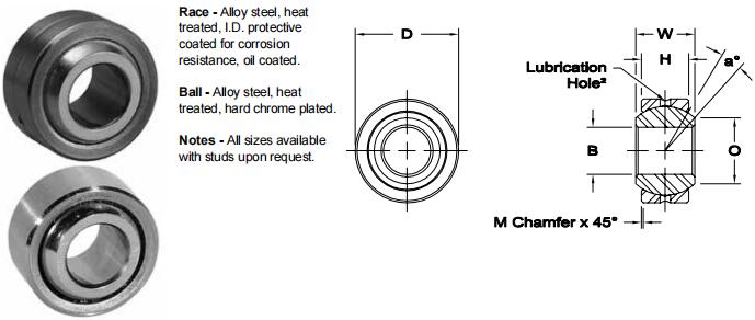 AURORAAIB-16關(guān)節(jié)軸承圖紙