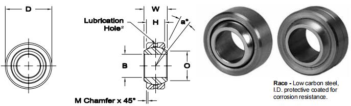AURORACOM-7關(guān)節(jié)軸承圖紙