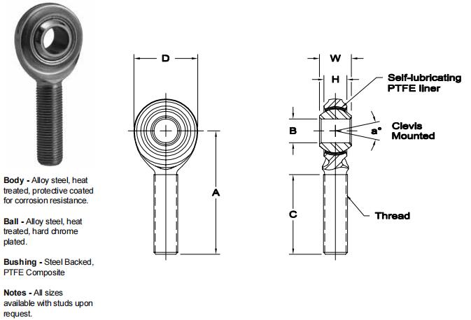 AURORAVCAB-5關(guān)節(jié)軸承圖紙