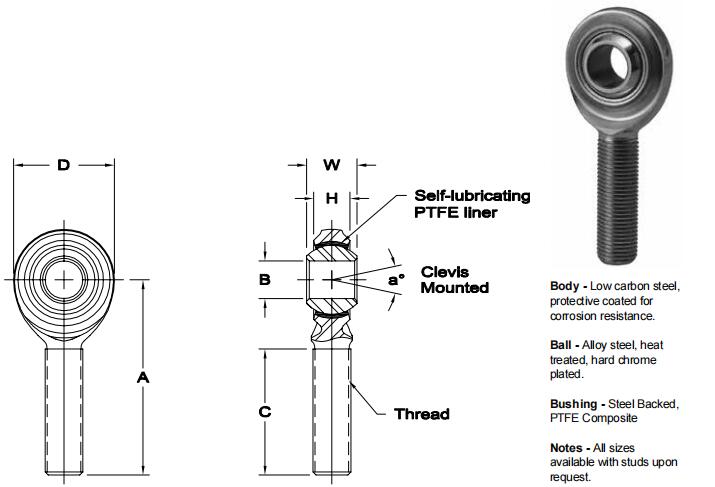 AURORAVCB-5關(guān)節(jié)軸承圖紙