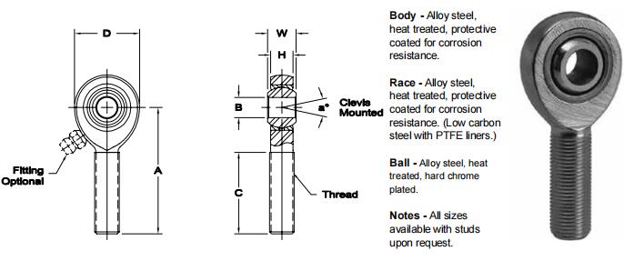 AURORAXAM-5關(guān)節(jié)軸承圖紙